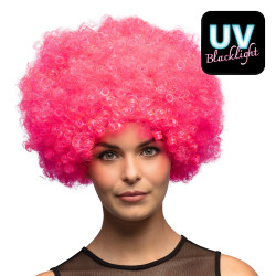 Ružová afro parochňa XL